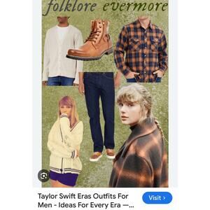 Taylor Swift inspired Flannel Long Sleeve Shirt Sz XL